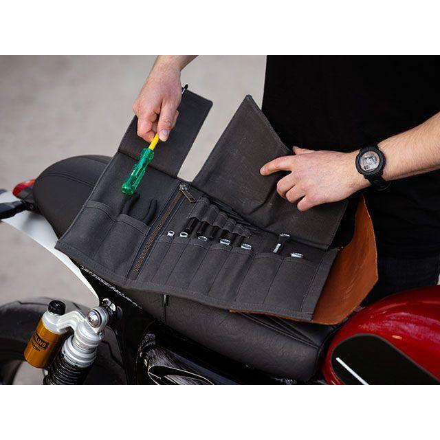Motone Customs ツーリング用バッグ ツールロールバッグ SCOUT レザー ワックスキャンバス モートーンの画像