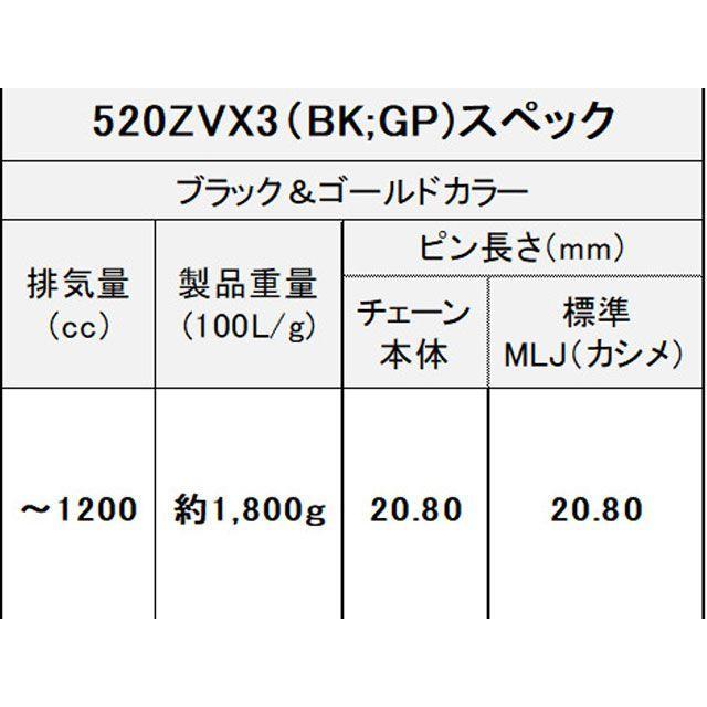 EKチェーン 汎用 チェーン関連パーツ NXリングシールチェーン 520ZV-X3（BK：GP） MLJ（ブラック＆ゴールド） サイズ 146L 江…_4