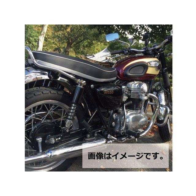 Grondement W650 シート関連パーツ W650（99年 EJ650A1/C1） 国産シートカバー 張替 赤 ライン シルバーライン 仕様…_1