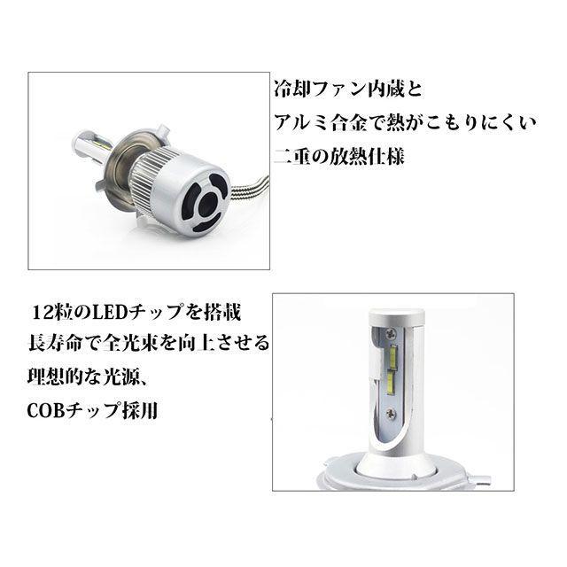 MADMAX 汎用 ヘッドライト・バルブ 自動車用 両面発光 LED H4 Hi/Lo