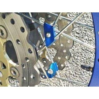 OUTEX Dトラッカー125 ハブ・スポーク・シャフト スポークブースター フロント用 カラー ブルーアルマイト アウテックスの画像