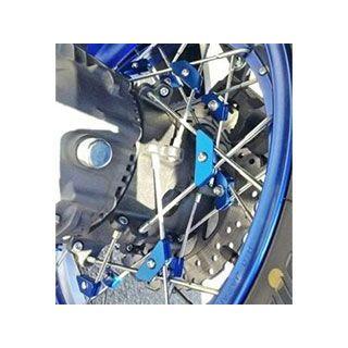 OUTEX Dトラッカー125 ハブ・スポーク・シャフト スポークブースター リア用 カラー ブルーアルマイト アウテックスの画像