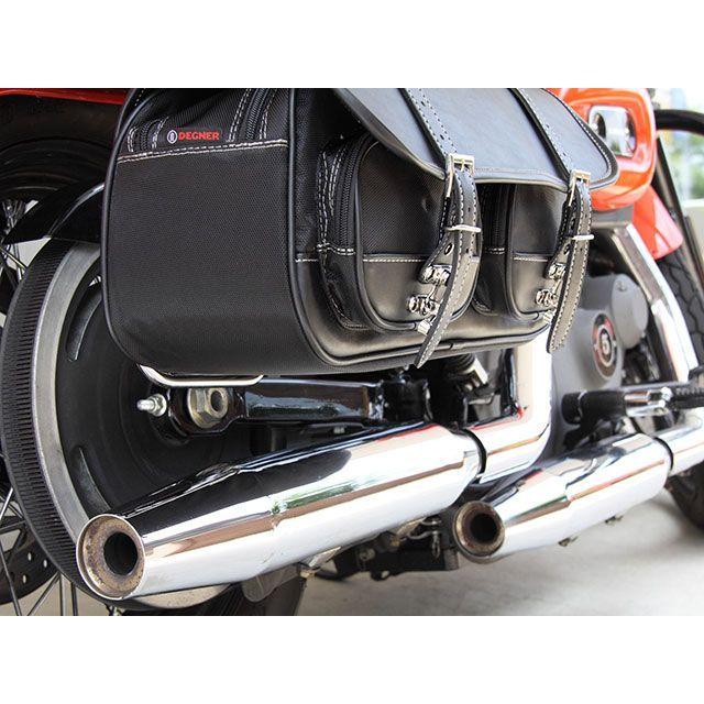 DEGNER ツーリング用バッグ NB-44 マフラー側ナイロンサドルバッグ（ブラック） デグナー バイク