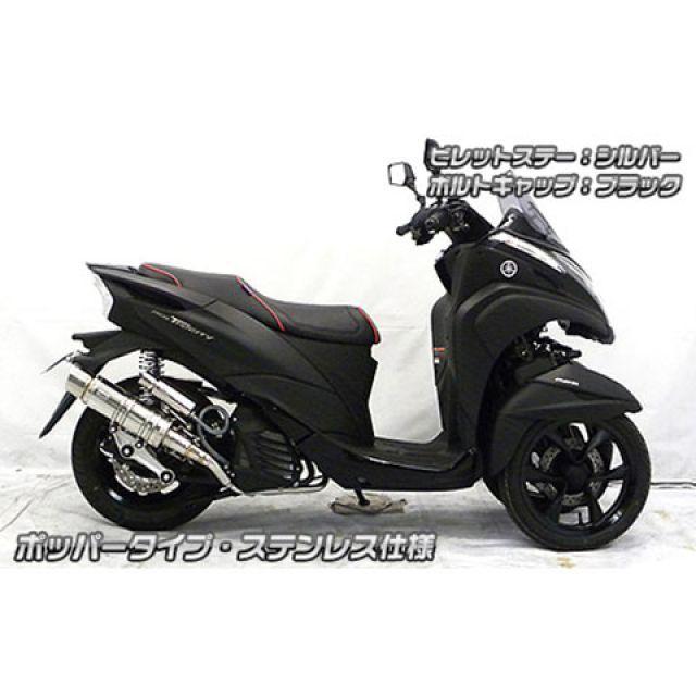 WirusWin - トリシティ125 えり巻き本体 トリシティ125（2BJ-SEC1J）用 アニバーサリーマフラー ポッパータイプ 黒いこと炭素…