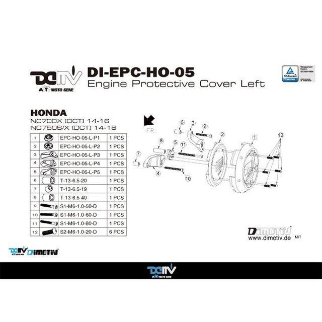 ブランド登録なし - Dimotiv NC700X （DCT） NC750S/X （DCT） スライダー類 発動機プロテクター NC7００X 750S/X 働き掛ける 色合い…