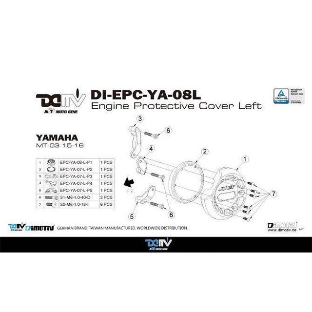 ブランド登録なし - Dimotiv MT-03 スライダー類 発動機プロテクターMT-03 働き掛ける仕かける 色合い ゴールド ディモーティブ