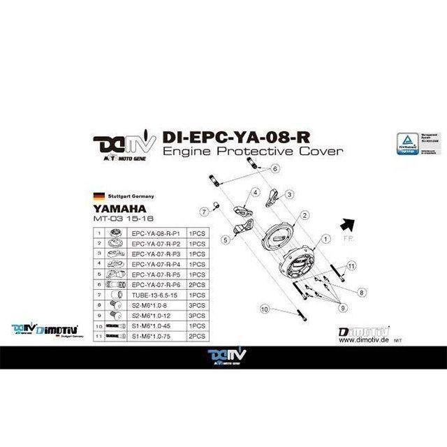 ブランド登録なし - Dimotiv MT-03 スライダー類 発動機プロテクターMT-03 働き掛ける仕かける 色合い ゴールド ディモーティブ
