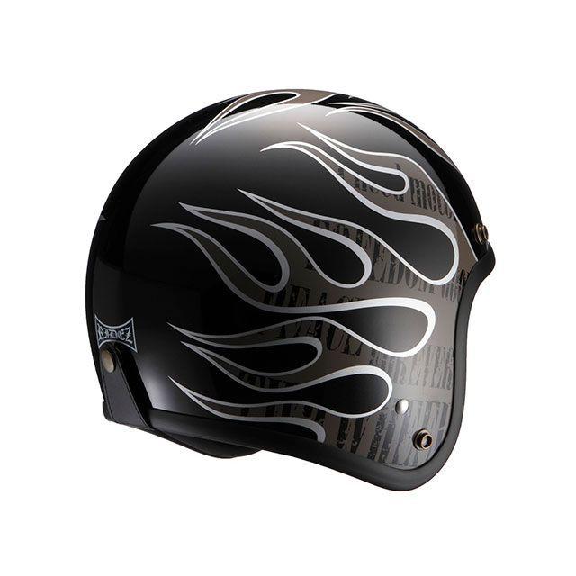 正規品／RIDEZ ジェットヘルメット RJ600 LX FLAMEZ ビッグサイズ 