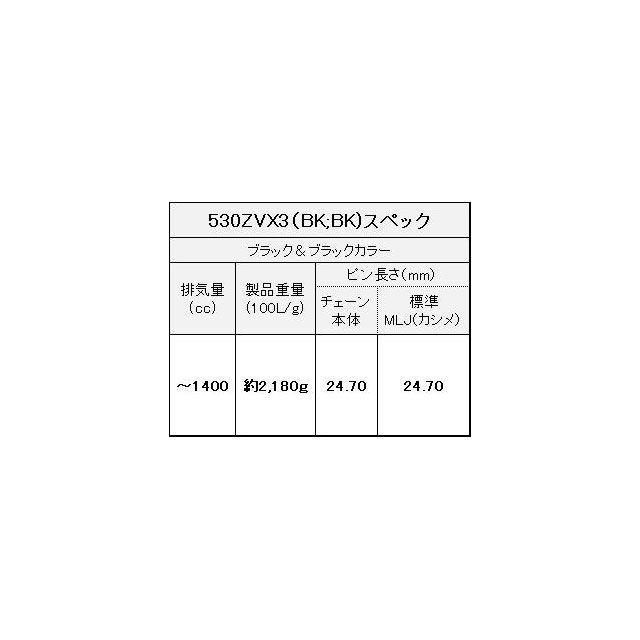EKチェーン 排気量〜1400cc チェーン関連パーツ NXリングチェーン 530ZV-X3（BK/BK） MLJ リンク数 138L 江沼チェーン_4
