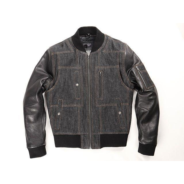 DEGNER ジャケット 2019-2020秋冬モデル 19WJ-18 レザーデニムコンビジャケット（ブラック/ブラック） サイズ S【特価品】 デ…_3