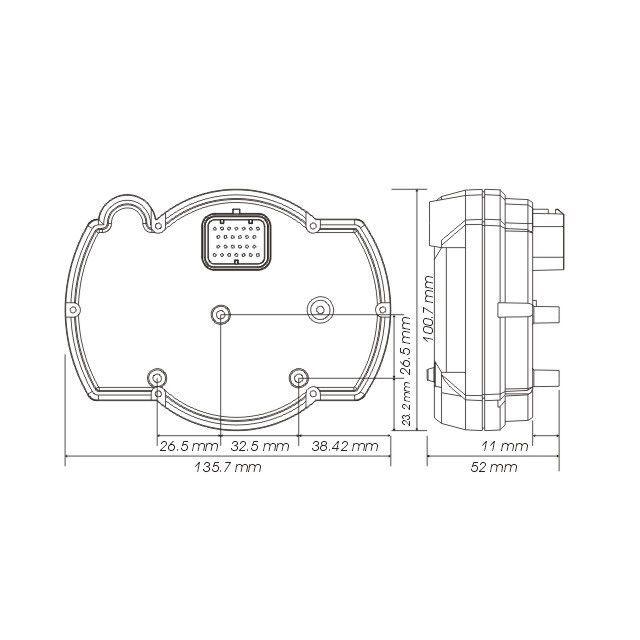 KOSO 汎用 メーターキット関連パーツ RX2N＋ LCDマルチメーター