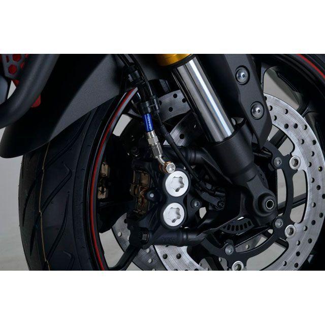 SWAGE-LINE PRO TRACER900/GT ブレーキホース・ケーブル類 フロントブレーキホースキット バイピース（レッド＆ブルー） ホー…の画像