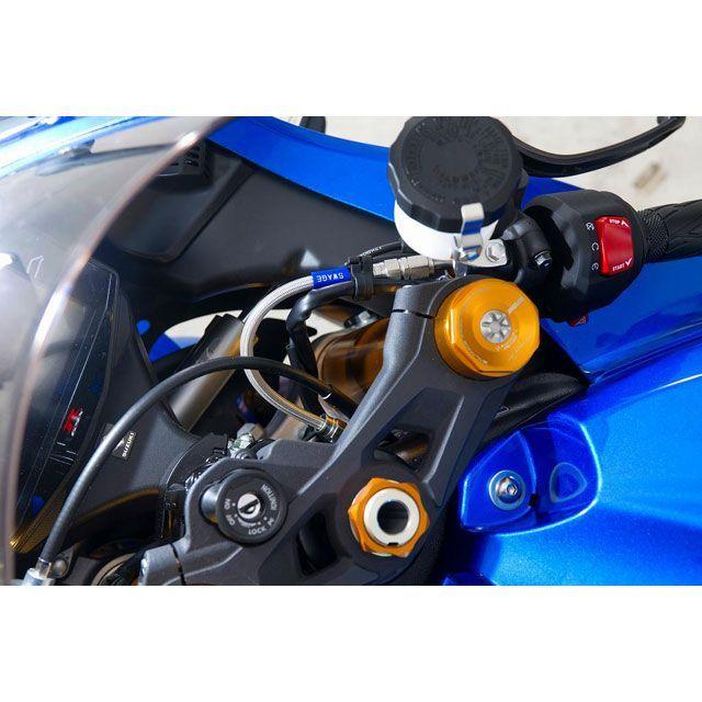 SWAGE-LINE PRO GSX-R1000R ABS ブレーキホース・ケーブル類 フロントブレーキホースキット バイピース（レッド＆ブルー） …の画像