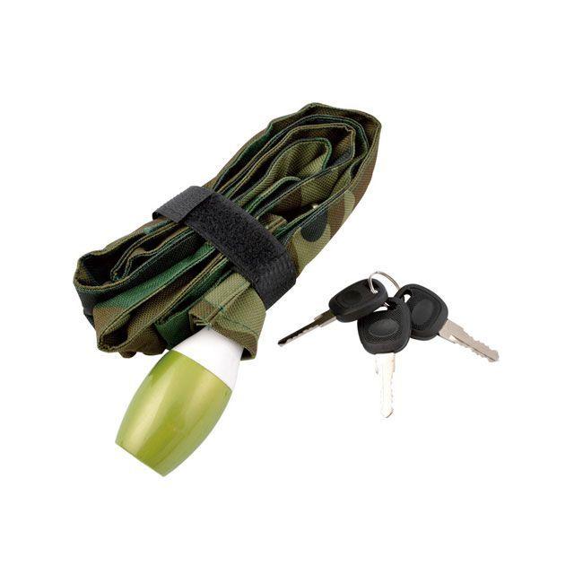 J&C ポータブルチェーンロック カモフラージュ/迷彩 JC-040C J&C アクセサリー チェーンロック（JC-040C）φ3mmチェーン×1200mm 布