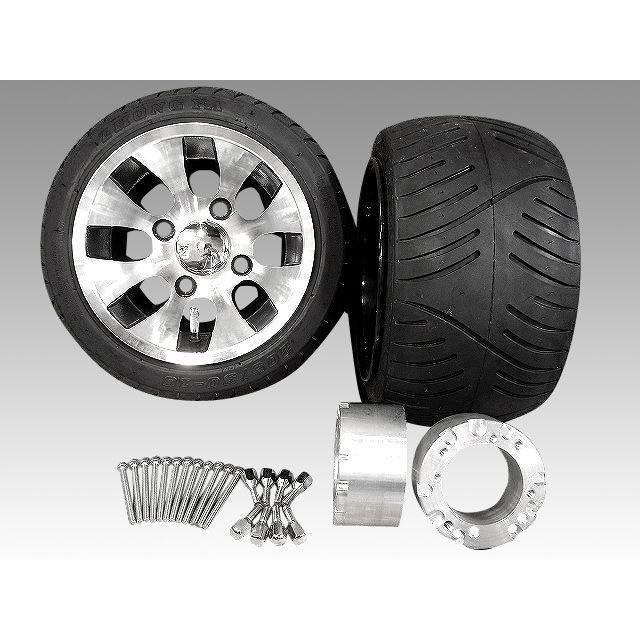 おみず ホンダジャイロ ブラック アルミホイール扁平タイヤ＆スペーサー70mm