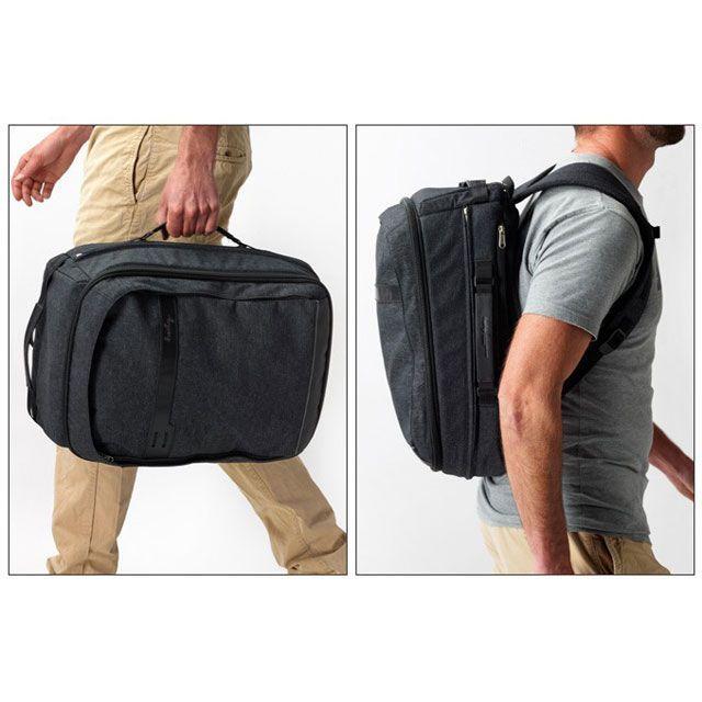 Henty ツーリング用バッグ トラベル ブリーフ バックパック（グレー） ヘンティの画像
