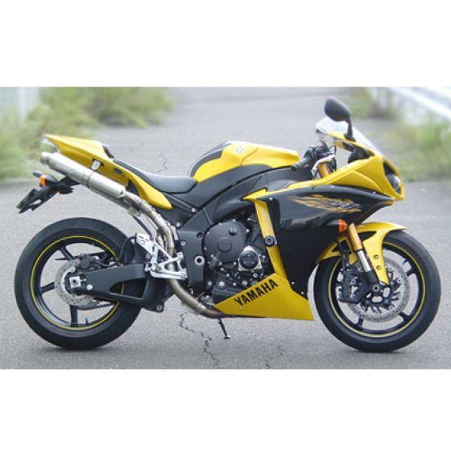 【メーカー直送】SuperBike YZF-R1 マフラー本体 YZF-R1 S.P.L レーシング チタンスリップオンマフラー 仕様 チタン/シル…_1