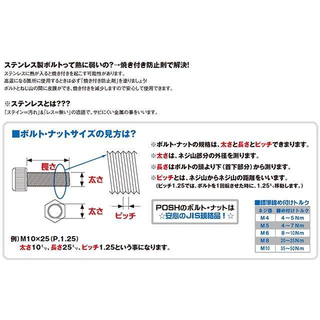 POSH Faith 汎用 その他外装関連パーツ ステンレスキャップボルト M6