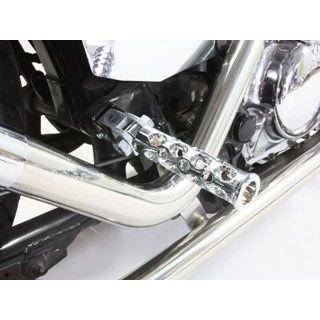 T\u0026F スティード400/VLX/VCL/VSE/VLS ステップ コンバットフットペグ セット内容 リアセット カラー メッキ ガレージT\u0026F_1