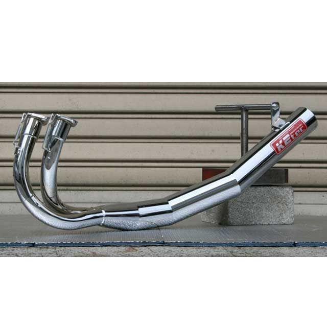 RZ350 250 クロスチャンバー 左右出し K2-tec RZ250 RZ350 チャンバー本体 RZ クロス集合メッキ 仕様 左出し