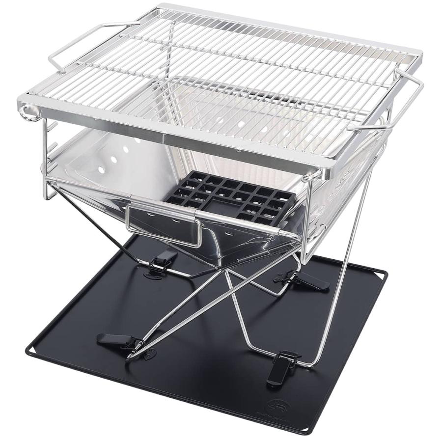 Field to Summit ボンファイアLL OFBBFLL 焚き火台 グリル ポータブル 3段階高さ調整 ステンレス BBQ キャンプ コンロ 折りたたみ コンパクト 収納バッグ | Field to Summit | 01