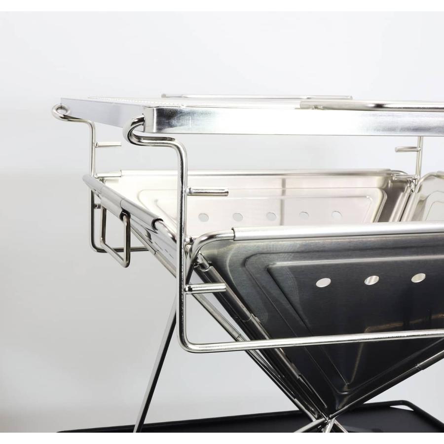 Field to Summit ボンファイアLL OFBBFLL 焚き火台 グリル ポータブル 3段階高さ調整 ステンレス BBQ キャンプ コンロ 折りたたみ コンパクト 収納バッグ | Field to Summit | 03