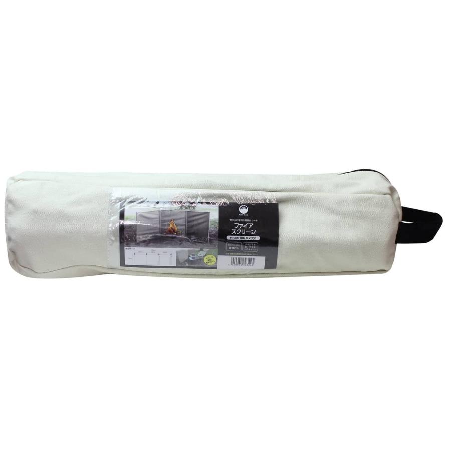 Field to Summit ファイアスクリーン ベージュ OFBWF 陣幕 綿100% 焚火 風除 ウインドスクリーン リフレクタ 防風 ポール ソロキャンプ 収納袋 キャンプ場 | Field to Summit | 02