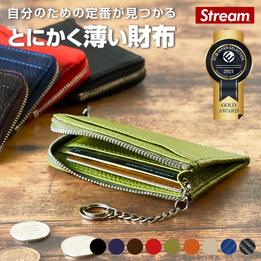 本革　カードケース　コインケース　小銭　名刺　ブラック　財布　メンズ　薄型