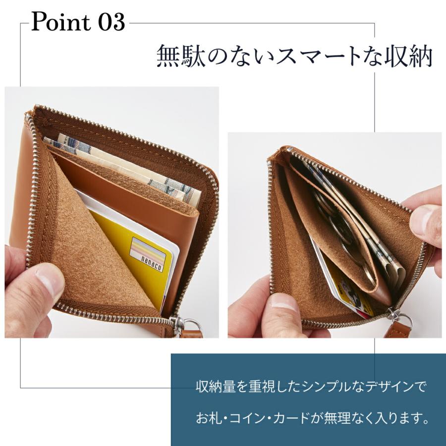 Barberini 財布 メンズ 本革 ミニ財布 L字ファスナー コンパクト