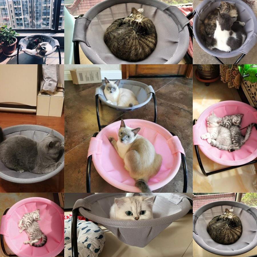 JUNSPOW 猫ベッド ペットハンモック 犬猫用ベッド 自立式 猫寝床 ネコベッド 猫｜sta-works｜06