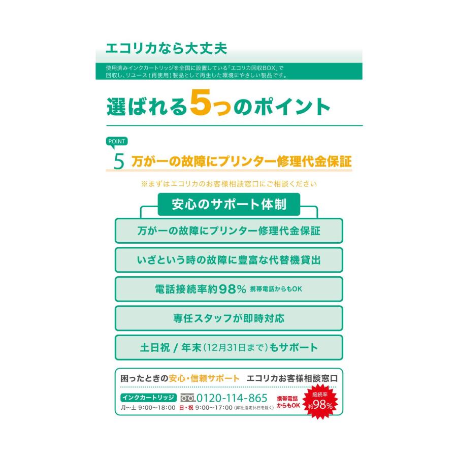 エコリカ キヤノン BC-90対応リサイクルインク ブラック ECI-C90B-V 残量表示非｜sta-works｜05