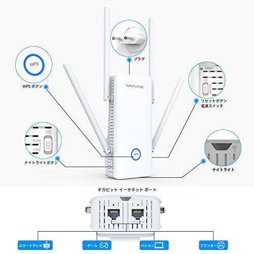 WAVLINK 無線LAN 中継機 WiFi6 AX1800 802.11ax(573Mbps+1201 Mbps) さまざまな｜sta-works｜02