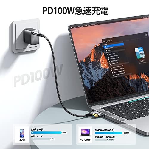 GiGimundo Thunderbolt 3/4 ケーブルUSB4.0 2-in-1 USB-A/C to USB-C 【40GbpS高｜sta-works｜04