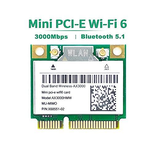 Wi-Fi 6 AX3000HMW 3000Mbps Bluetooth5.2ハーフミニPCI-EネットワークWlan WIFI｜sta-works｜02