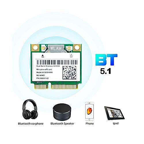 Wi-Fi 6 AX3000HMW 3000Mbps Bluetooth5.2ハーフミニPCI-EネットワークWlan WIFI｜sta-works｜04