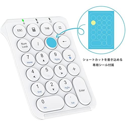 iClever テンキー Bluetooth ワイヤレス 数字 キーボード パンタグラフ式 Type-C｜sta-works｜06