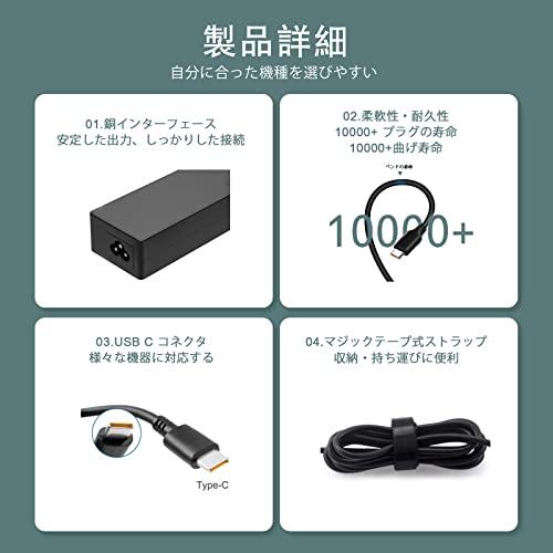 Milipow 65W Lenovo USB-C 充電器 互換用ACアダプター【PSE認証済】Lenovo Yoga｜sta-works｜03