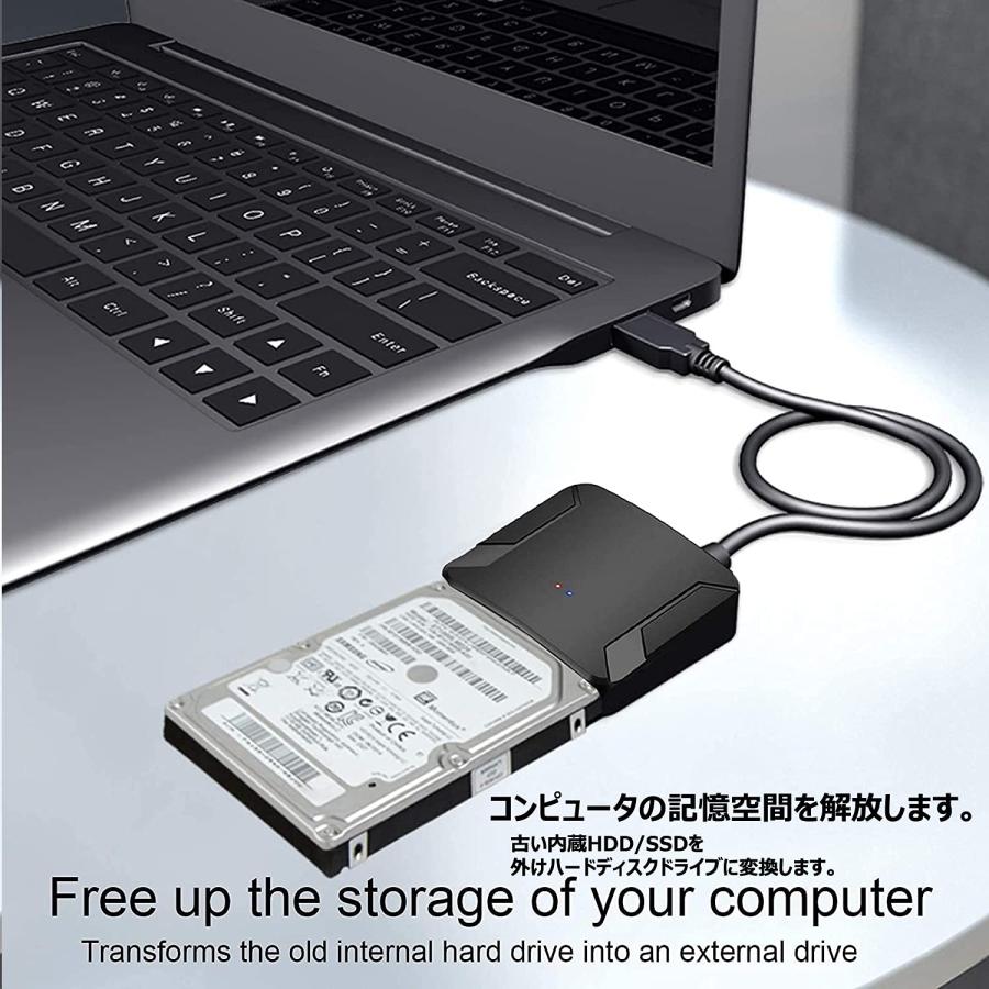 Runbod SATA USB 変換ケーブル 3.5インチ HDD SATA USB変換アダプタ 2.5インチ H｜sta-works｜04