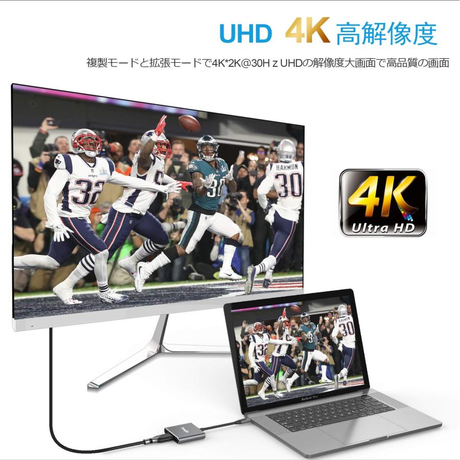 USB Type c HDMI アダプタ Tuwejia usb タイプc ４K 解像度 hdmiポート+USB 3.0｜sta-works｜03
