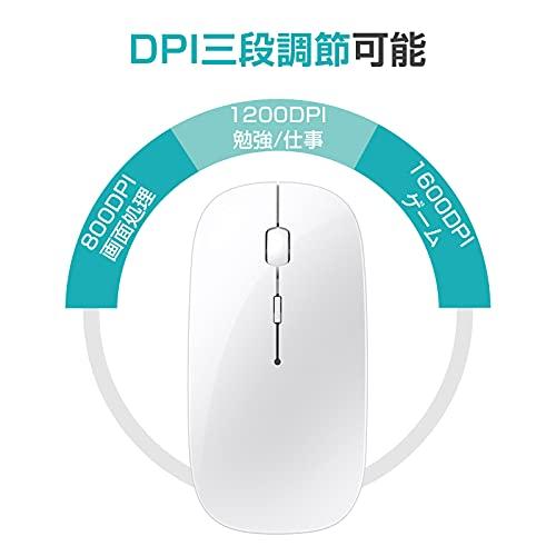 ワイヤレスマウス Bluetooth マウス 薄型 無線マウス 静音 2.4GHz 光学式 3DPIモ｜sta-works｜05