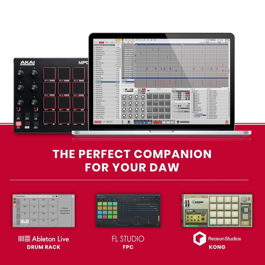 Akai Professional USB MIDIコントローラー 16パッド 音源ソフト付属 MPD218｜sta-works｜05