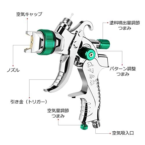 スプレーガン 重力式 口径1.4mm/1.7mm/2.0mm カップ容量600cc DIY 塗装ガン 車｜sta-works｜05