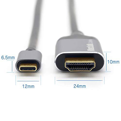 MacLab. USB Type-C HDMI 変換 ケーブル 1.8m Thunderbolt3-4 グレー 4K (3840×｜sta-works｜08