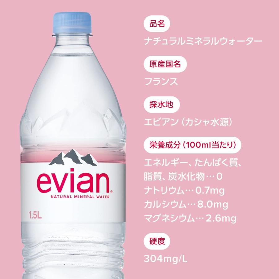 Evian(エビアン) 伊藤園 evian 硬水 ミネラルウォーター ペットボトル 1.5L×12｜sta-works｜06