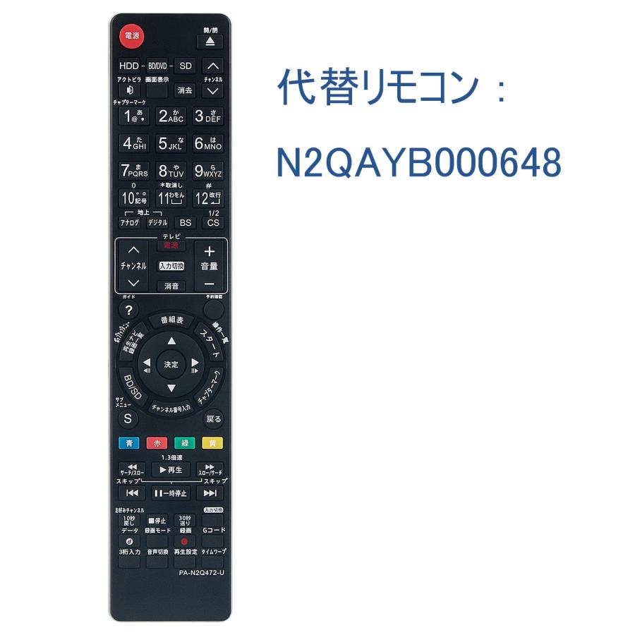 PerFascin 代替リモコン FITS FOR N2QAYB000648 Panasonic パナソニック ブルー｜sta-works｜04