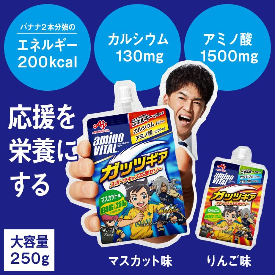 【ケース販売】味の素 アミノバイタル ゼリードリンク ガッツギア りんご味 250g｜sta-works｜02