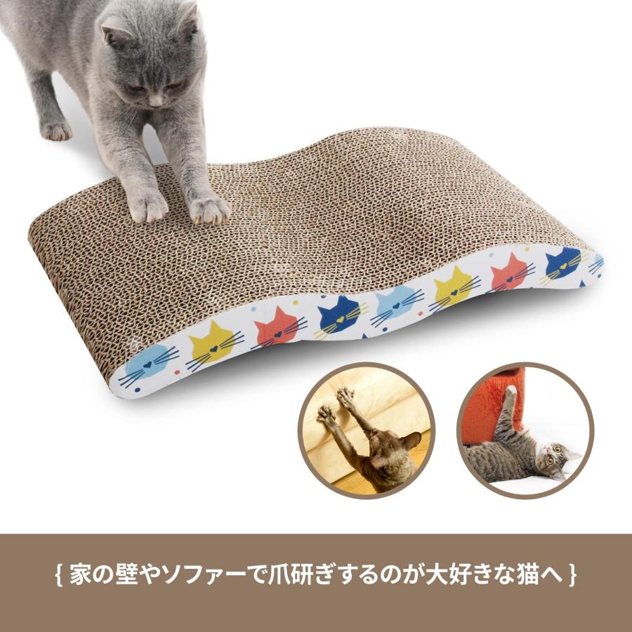 猫 つめとぎ 段ボール 爪研ぎ ベッド 3枚セット ねこ おもちゃ 両面使え キャッ｜sta-works｜08