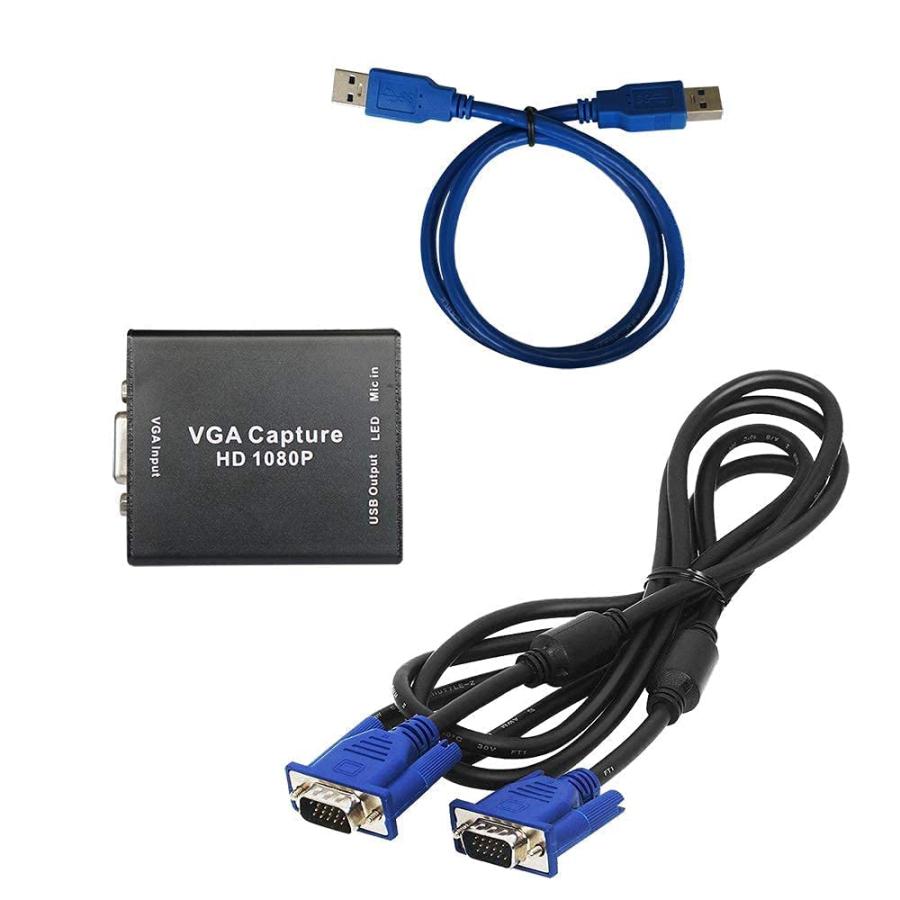 VGAコンバーターVGAキャプチャーカード、VGA to USB2.0コンバーター、オーディオ