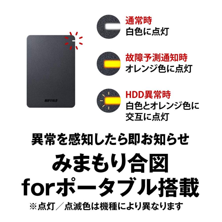 BUFFALO USB3.1(Gen.1)対応 耐衝撃ポータブルHDD 4TB ブラック HD-PGF4