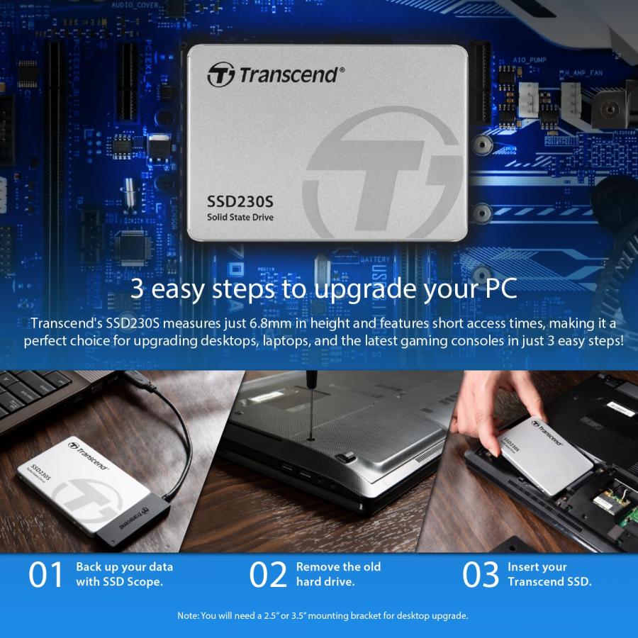 トランセンドジャパン Transcend SSD 128GB 2.5インチ SATA3.0 3D NAND採用 DRAM
